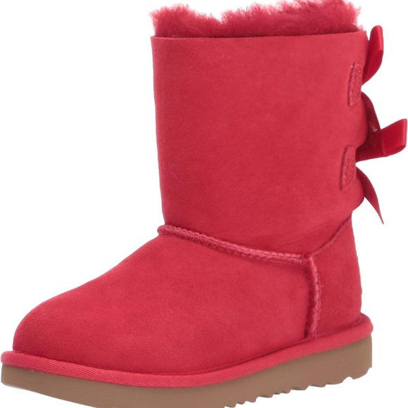 UGG KID'S BAILEY BOW II BOOT RIBBON RED - Picture 4 of 6